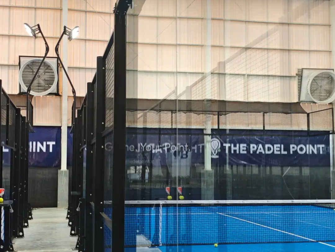 Court with branded banners